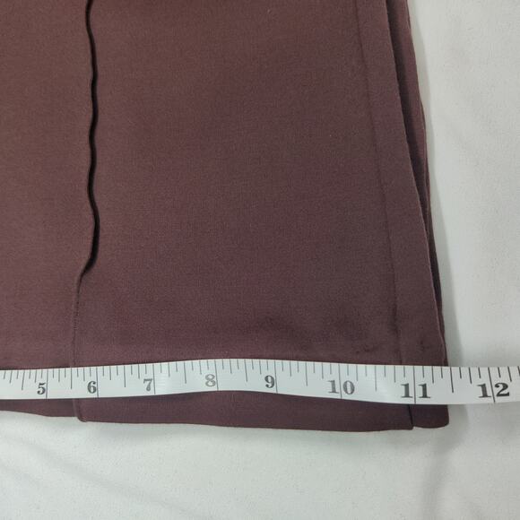 Staud Knack Pull On Ponte Knit Cropped Wide Leg Pant Dark Chocolate Brown Large - Picture 15 of 16